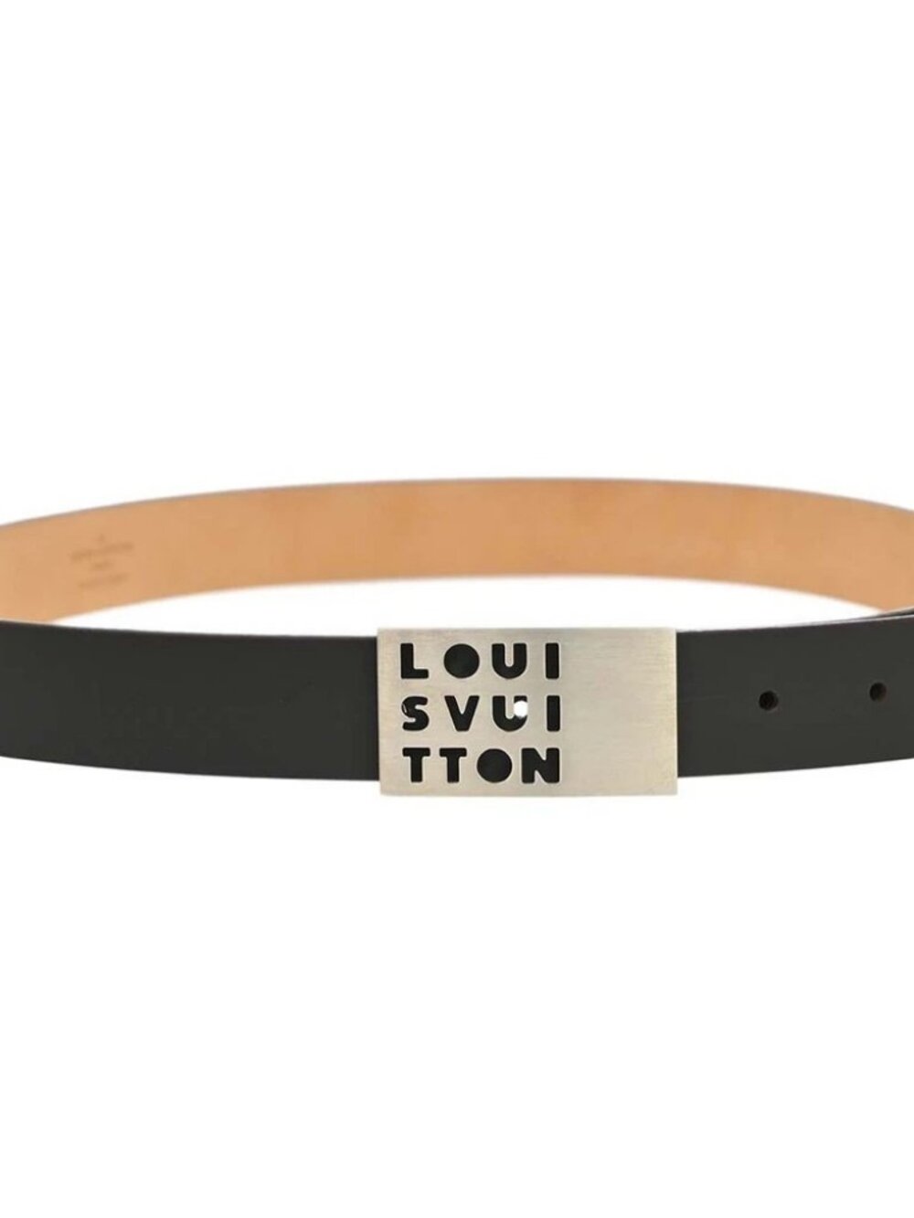 Louis Vuitton Black Calfskin Ceinture LST Cut Belt M6808U LB0023 #90/36 178861